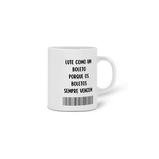 Nome do produto Caneca Boletos