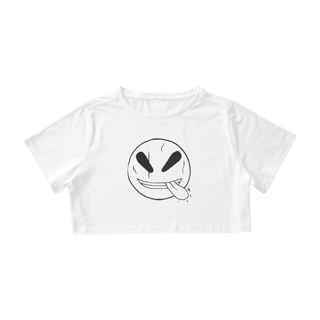 Nome do produto Parkour Mauvais cropped estampa branca -M003