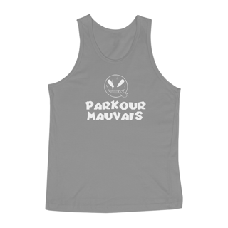 Nome do produto Parkour Mauvais regata masculina estampa branca  -M005