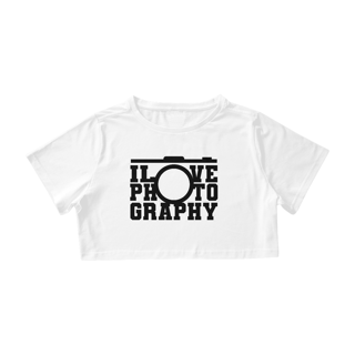 Nome do produto Camiseta Cropped - LOVE PHOTOGRAPHY