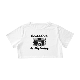 Nome do produto Camiseta cropped - CONTADORA DE HISTORIAS
