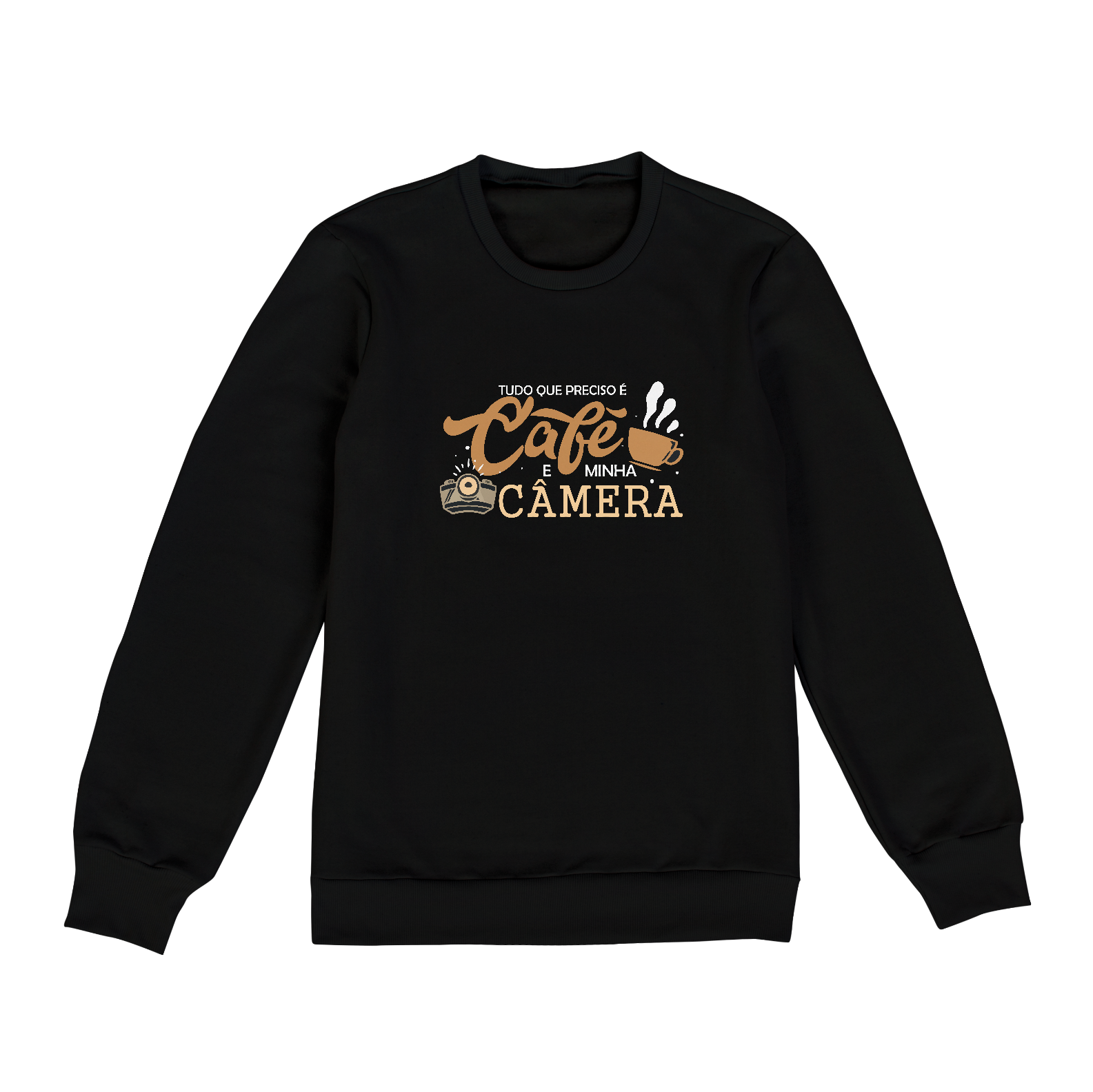 Blusa Moletom Café e Câmera