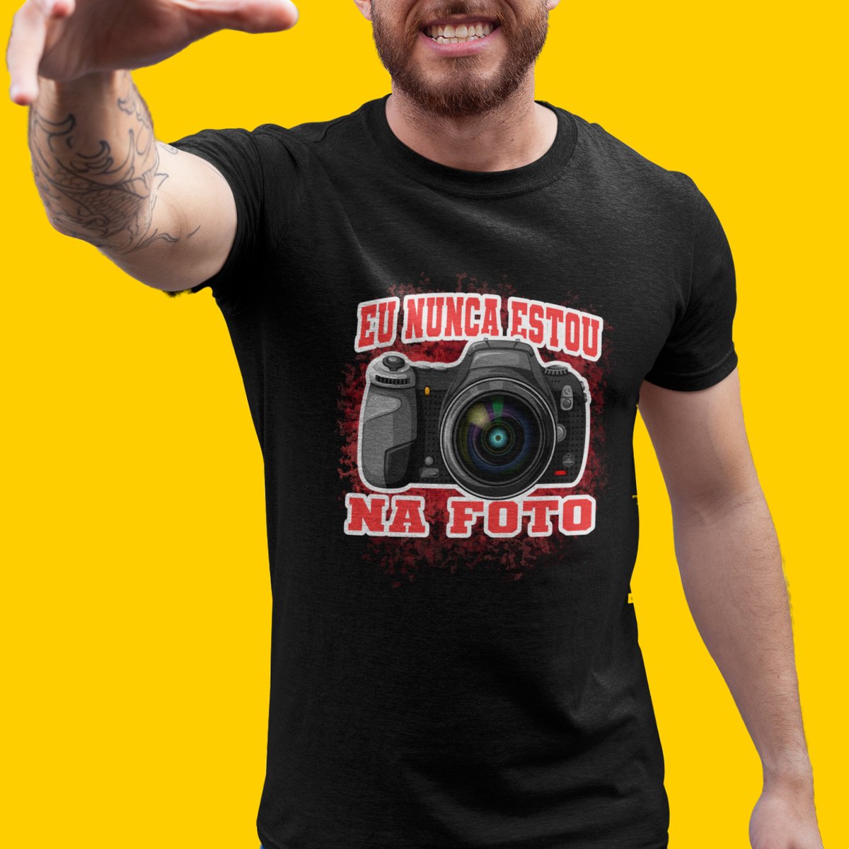 Nome do produto: Camiseta Quality - NUNCA ESTOU NA FOTO