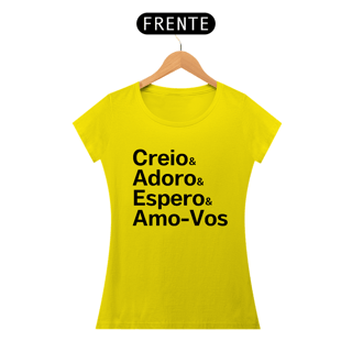 Nome do produto Camiseta Creio & Adoro