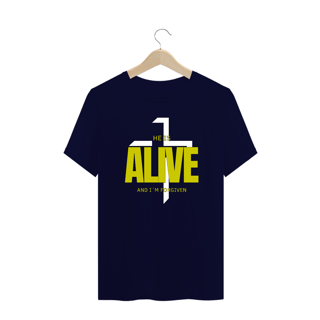Nome do produto Camiseta Plus size Ele está vivo e eu perdoado(a)