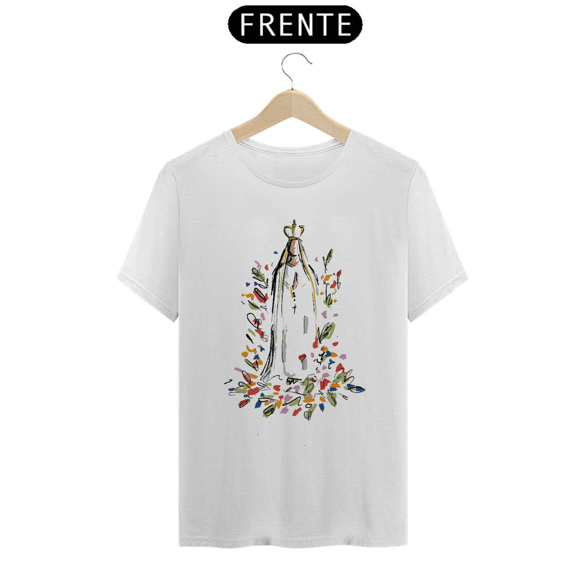 Nome do produto: Camiseta Nossa Senhora de Fátima