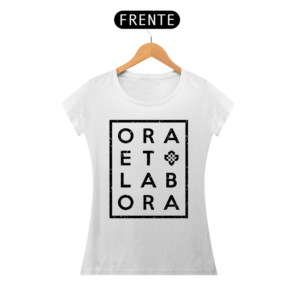 Nome do produto: Camiseta Ora Et Labora - Reza e Trabalha