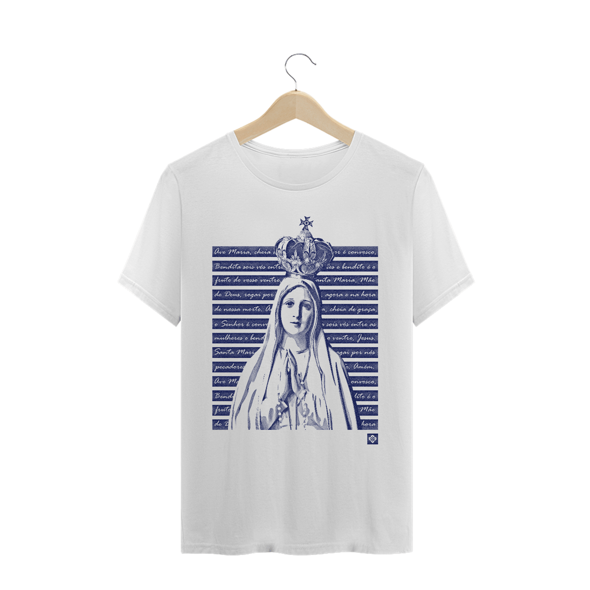 Nome do produto: Camiseta Masculina Nossa Senhora de Fátima 2