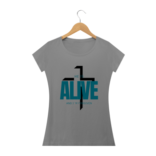 Nome do produto Camiseta Ele está vivo e eu perdoada(o)