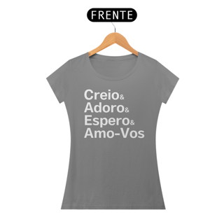 Nome do produto Camiseta Creio & Adoro
