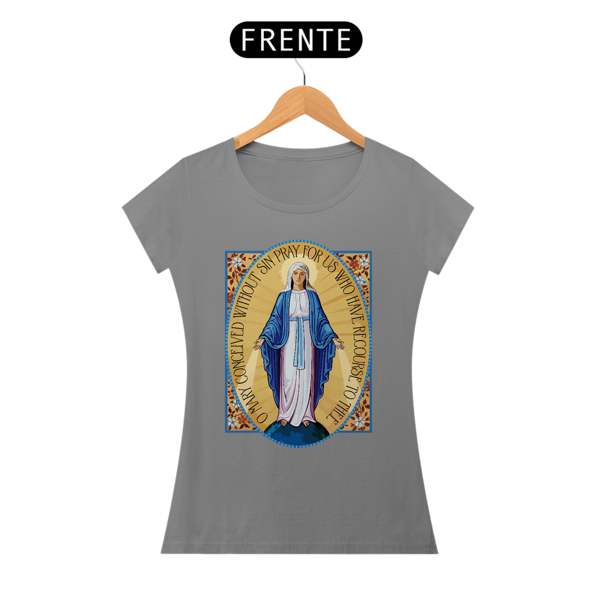 Nome do produto: Camiseta Nossa Sra das Graças
