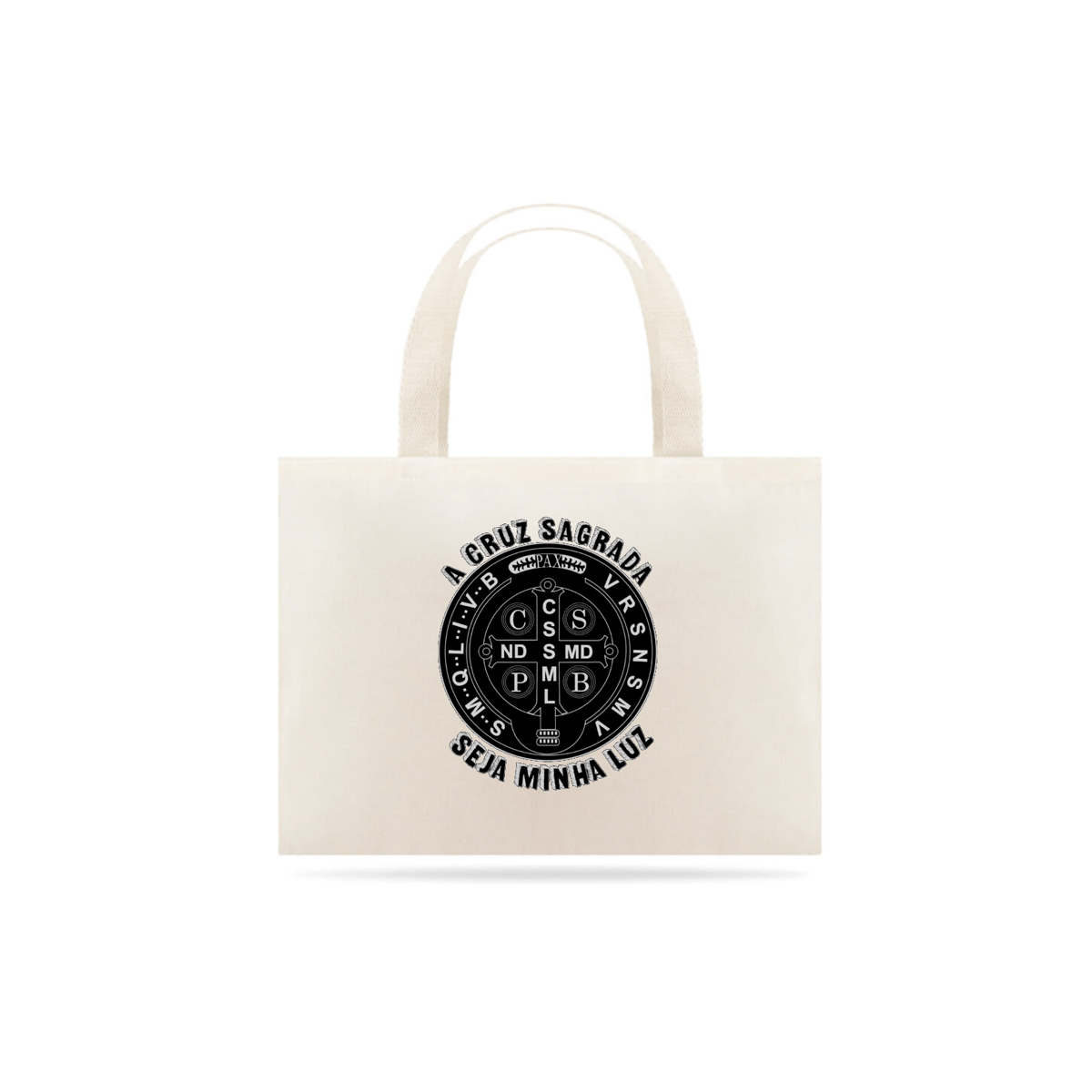 Nome do produto: Ecobag Cruz / Medalha de São Bento