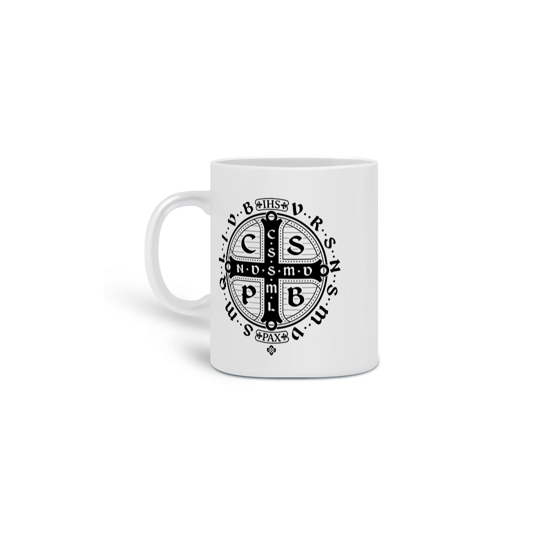 Nome do produto: Caneca da Cruz de São Bento