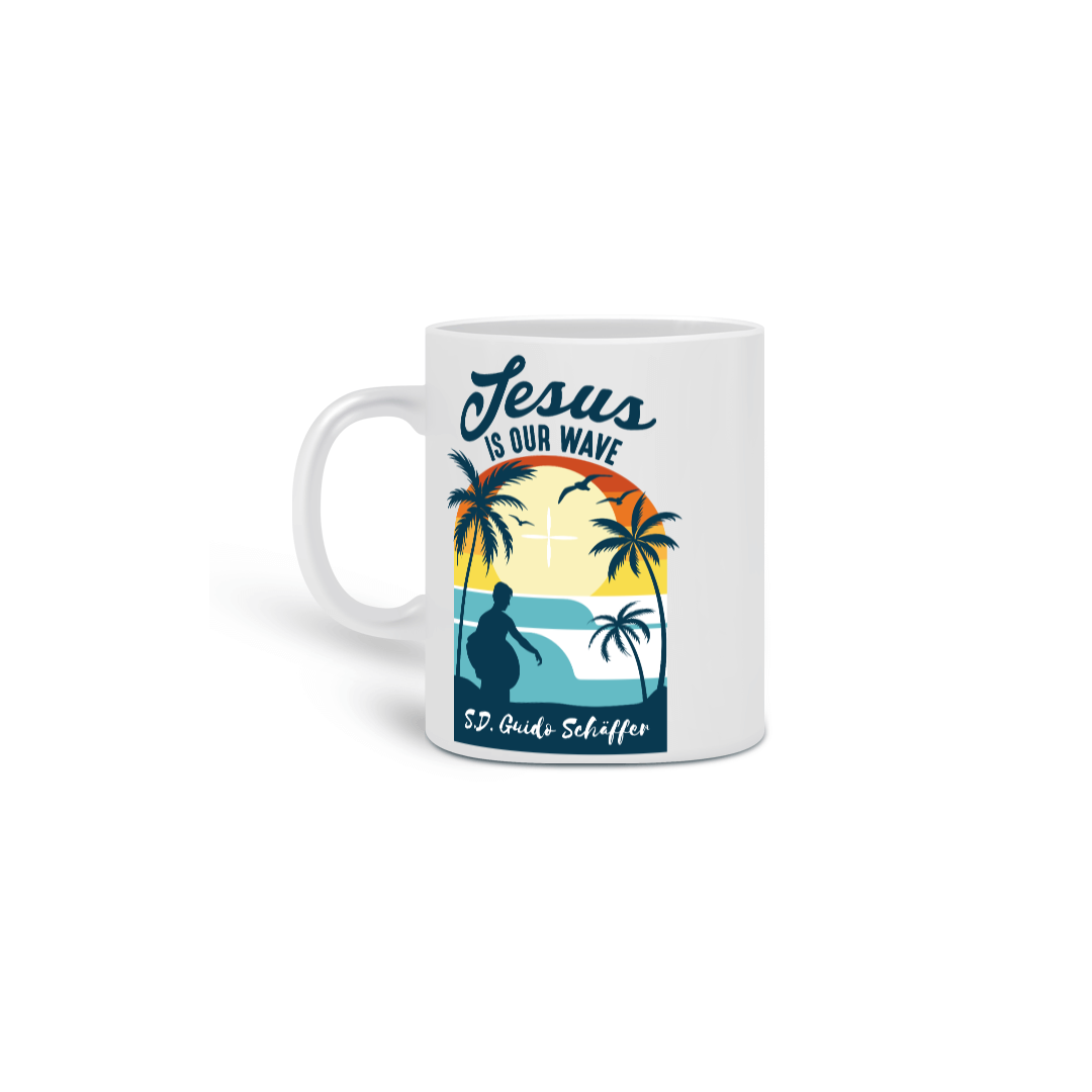 Nome do produto: Caneca Guido Jesus Is Our Wave