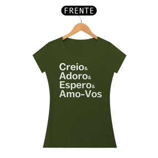 Nome do produto Camiseta Creio & Adoro