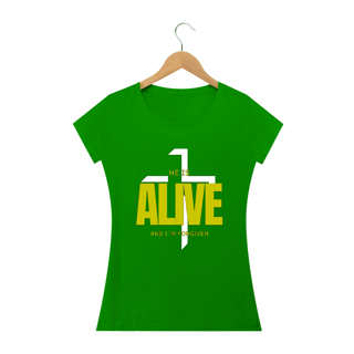 Nome do produto Camiseta Ele está vivo e eu perdoada(o)