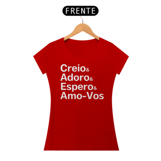 Nome do produto Camiseta Creio & Adoro