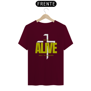 Nome do produto Camiseta Ele está vivo e eu perdoado(a)