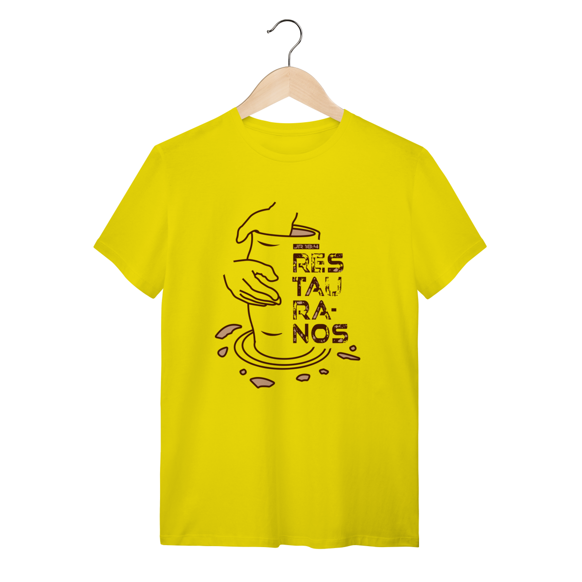 Camiseta unissex RESTAURA-NOS - Jeremias 18:4