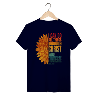Nome do produto Camiseta TUDO POSSO NAQUELE QUE ME FORTALECE - Filipenses 4:13