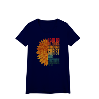 Nome do produto Camiseta TUDO POSSO NAQUELE QUE ME FORTALECE - Filipenses 4:13
