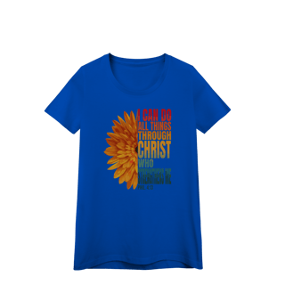 Nome do produto Camiseta TUDO POSSO NAQUELE QUE ME FORTALECE - Filipenses 4:13