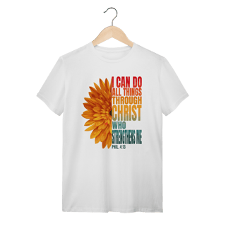 Nome do produto Camiseta TUDO POSSO NAQUELE QUE ME FORTALECE - Filipenses 4:13