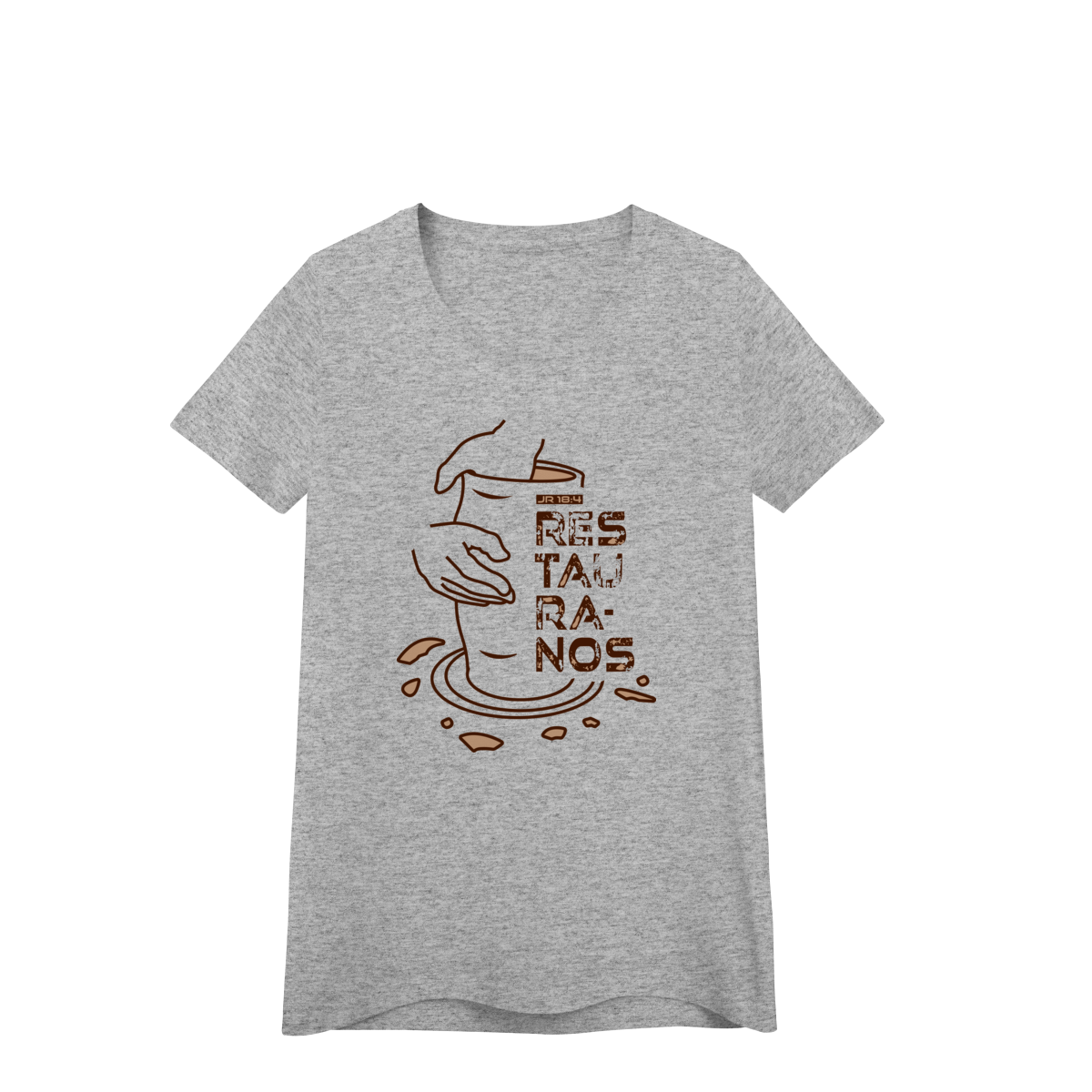 Camiseta feminina RESTAURA-NOS - Jeremias 18:4