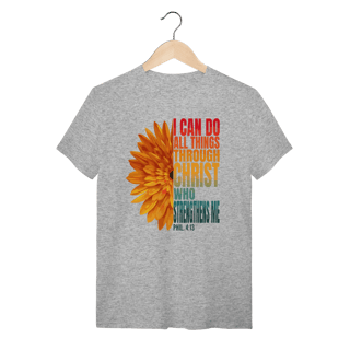 Nome do produto Camiseta TUDO POSSO NAQUELE QUE ME FORTALECE - Filipenses 4:13
