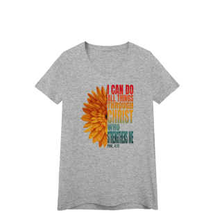 Nome do produto Camiseta TUDO POSSO NAQUELE QUE ME FORTALECE - Filipenses 4:13