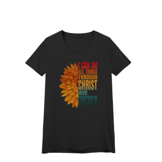 Nome do produto Camiseta TUDO POSSO NAQUELE QUE ME FORTALECE - Filipenses 4:13