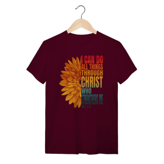 Nome do produto Camiseta TUDO POSSO NAQUELE QUE ME FORTALECE - Filipenses 4:13