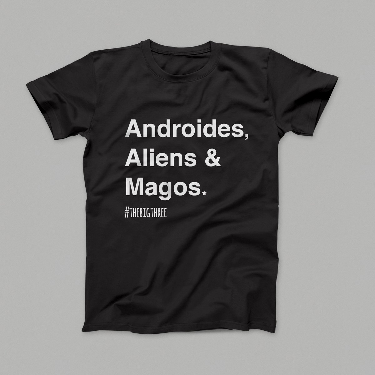 Nome do produto: Camiseta Androides, Aliens & Magos