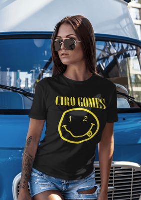 Nome do produto  Camiseta Feminina Ciro Gomes (Nirvana)