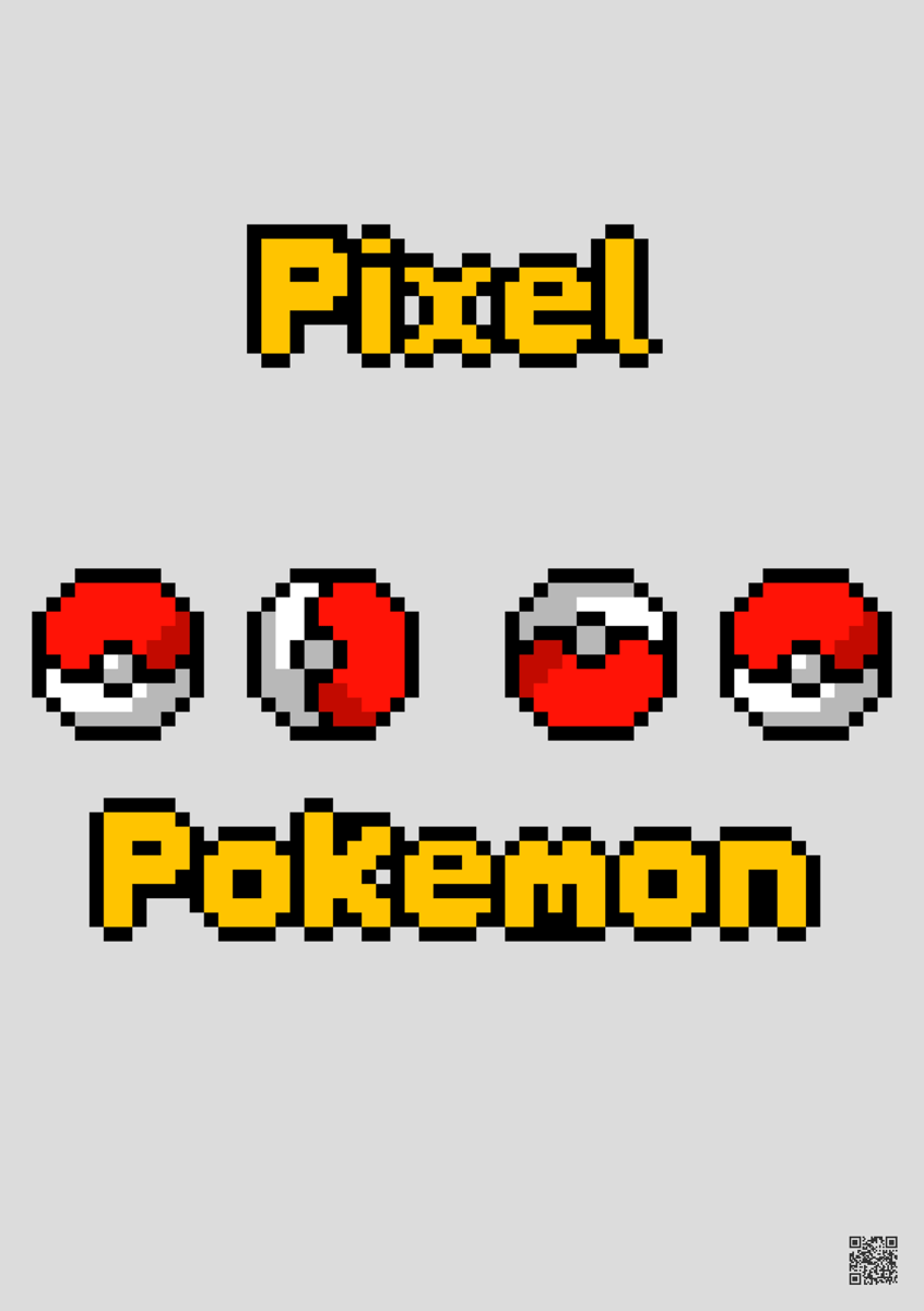Nome do produto: Poster Pixel Pokébola