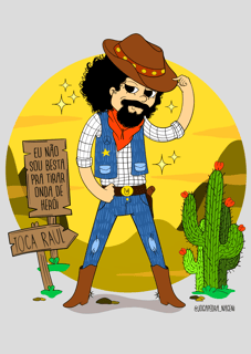 Nome do produto Pôster Raul Seixas  - Cowboy fora da lei
