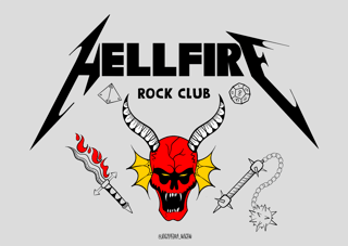 Nome do produto Pôster Stranger Things - Hellfire rock club