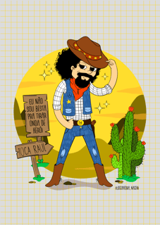 Nome do produto Poster Raul Seixas (cowboy fora da lei)