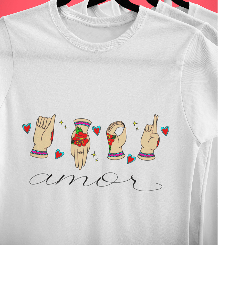 Nome do produto: Amor Libras colorida