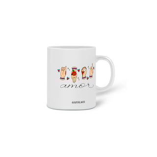 Nome do produto Caneca datilologia amor Libras 