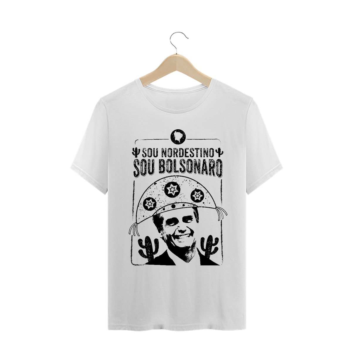 Nome do produto: Camisa Masculina Sou Nordestino, Sou Bolsonaro -  Um Patriota
