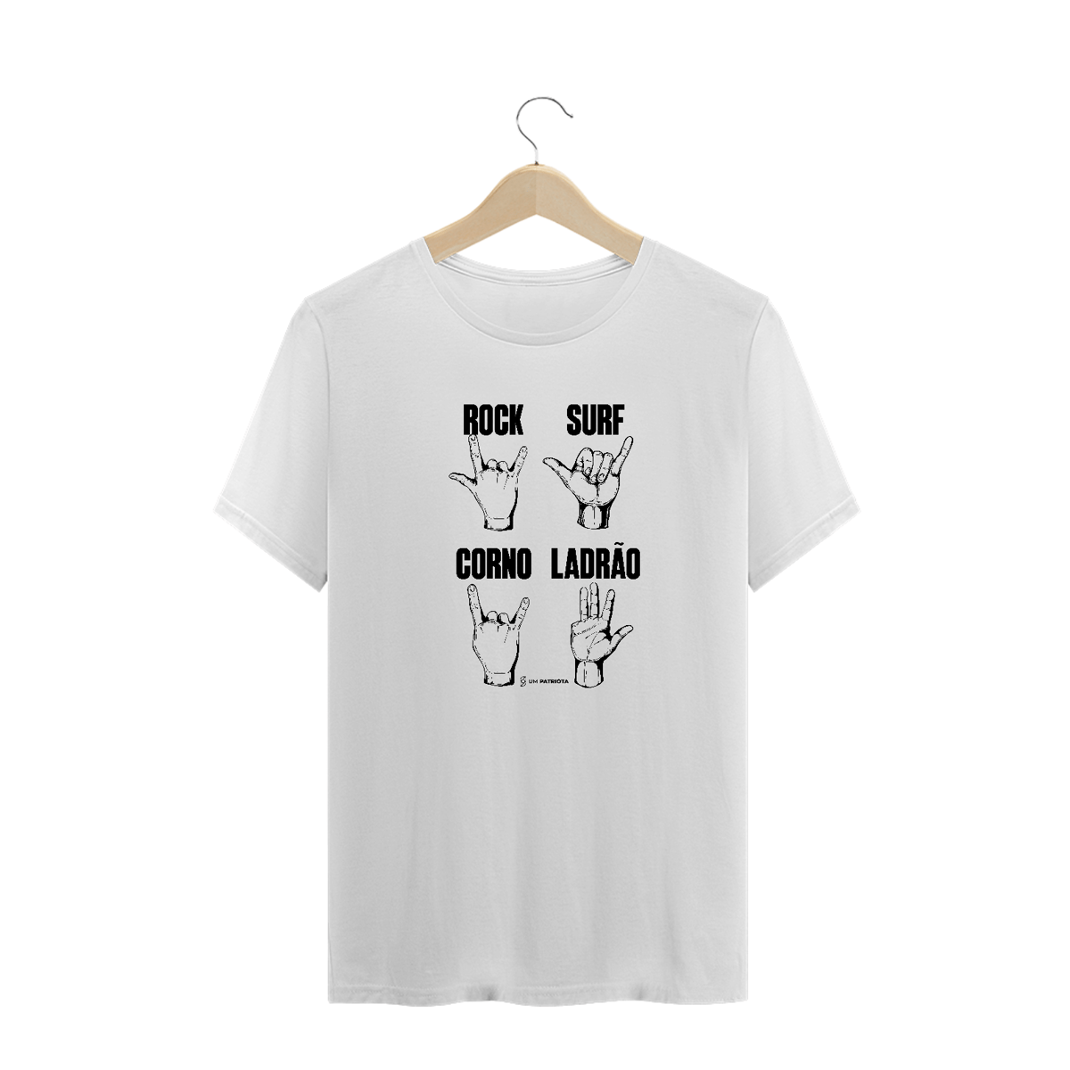 Nome do produto: Camisa Masculina - Sinais Libras - Um Patriota