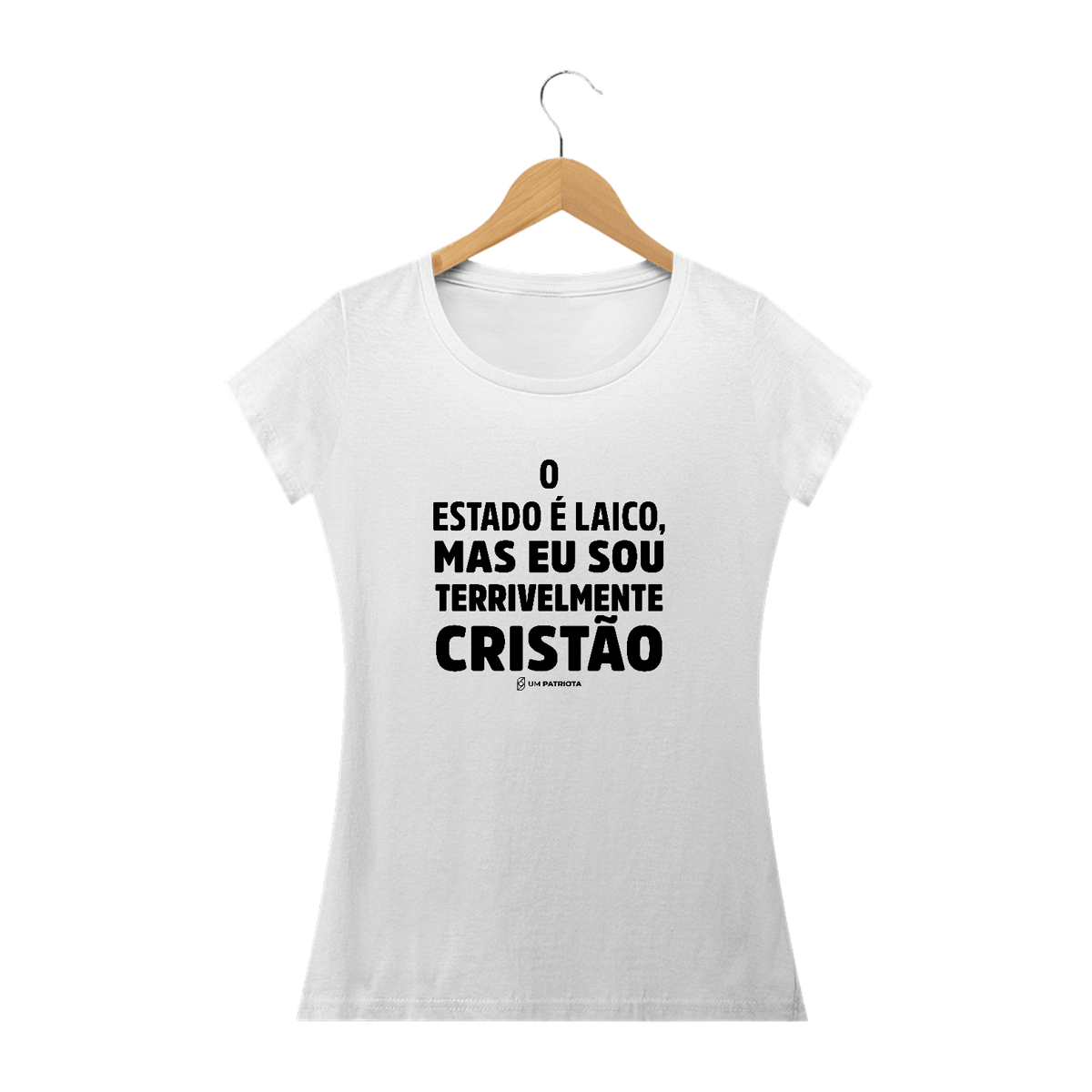 Nome do produto: Camisa Feminina - Terrivelmente Cristão - Um Patriota