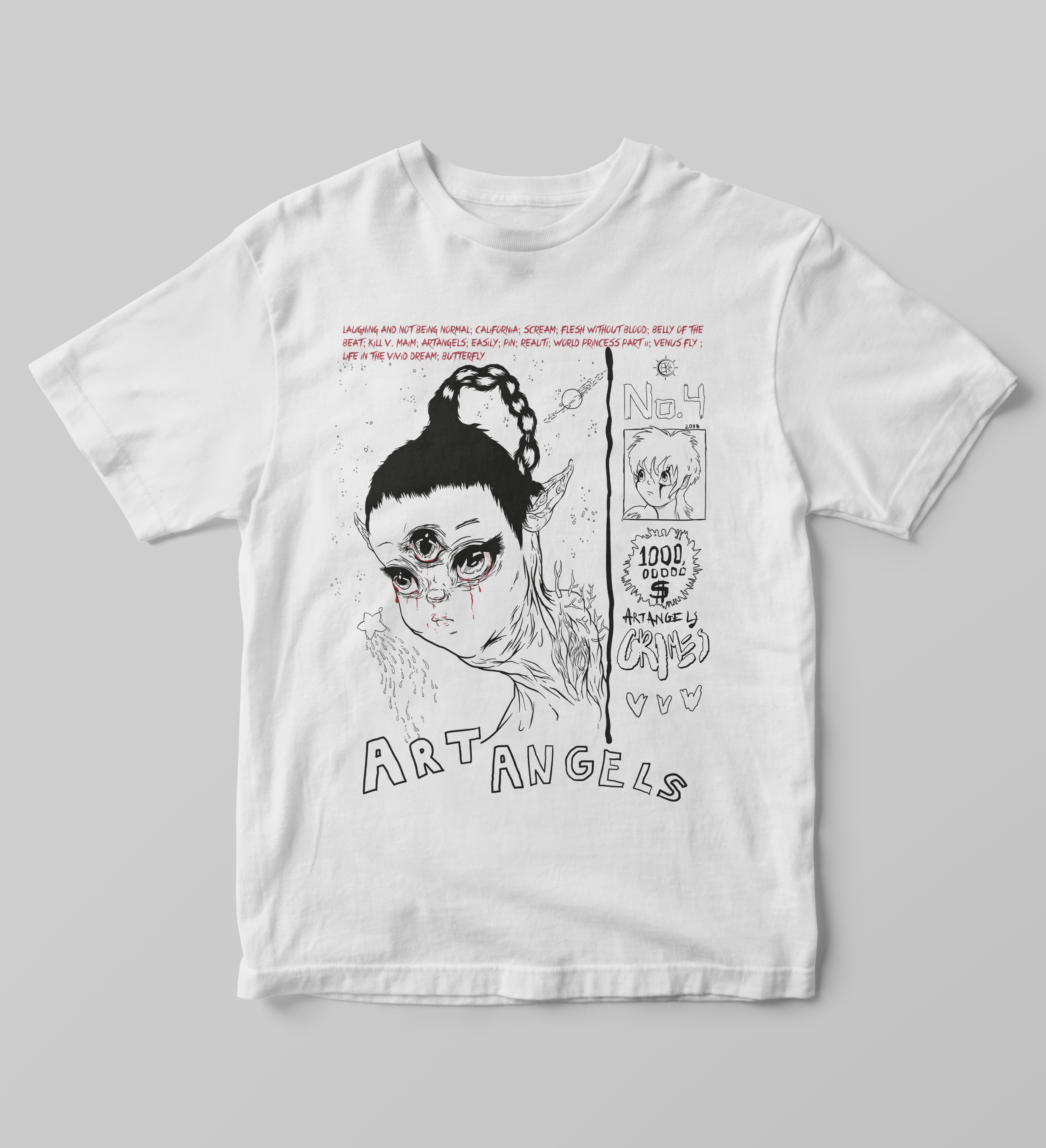 T-Shirt Quality Grimes Art Angels em EKLIIPSE