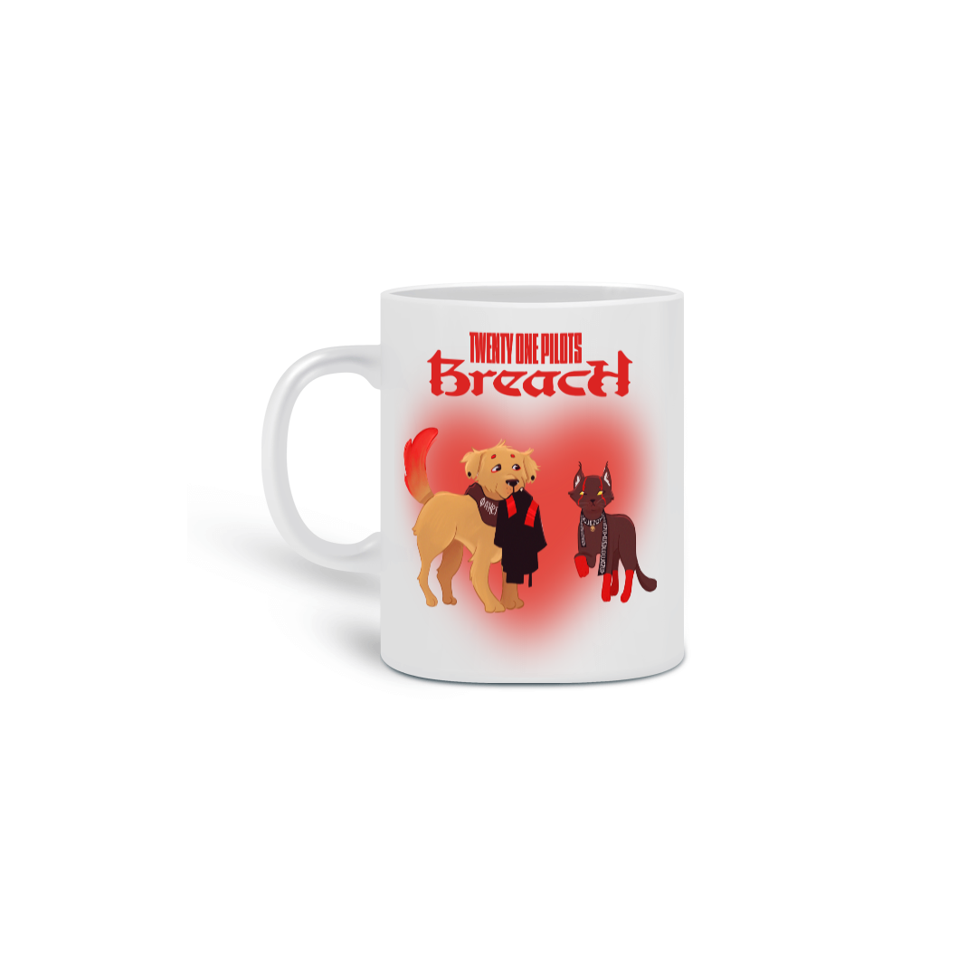 Nome do produto: CANECA - CATY & SPOOKY JIM | TWENTY ONE PILOTS