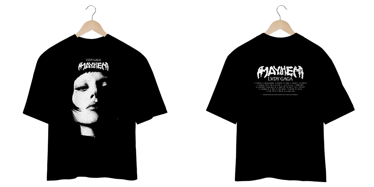 Nome do produto: CAMISA OVERSIZED - MAYHEM | LADY GAGA
