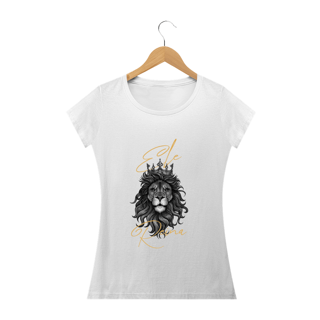 Nome do produto: Camiseta Baby Look Ele Reina