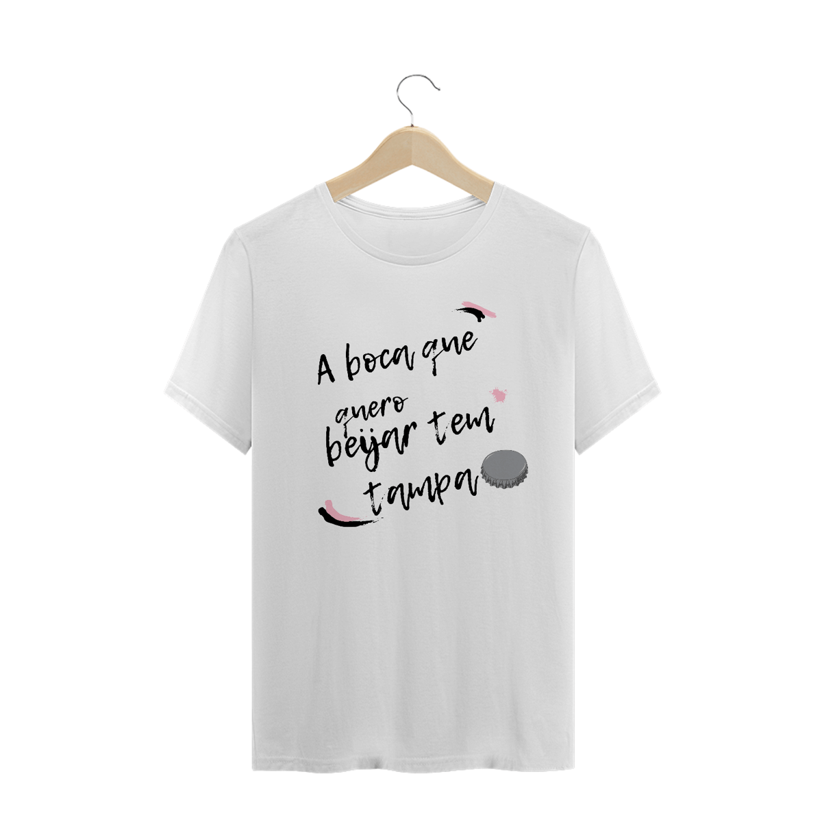 Nome do produto: A boca que quero beijar tem tampa - masculino