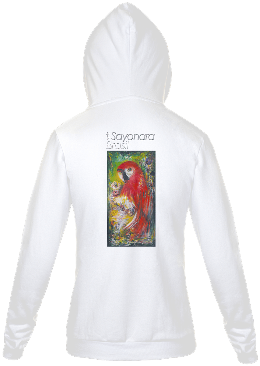 Nome do produto: T-best blusão moleton ziper Arara