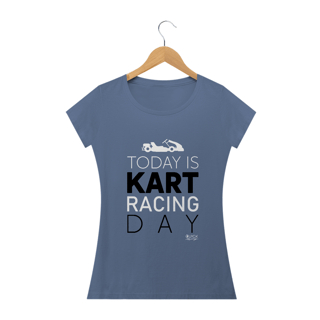 Nome do produto Baby Look Estonada Quick Racing | Today is Kart Racing Day